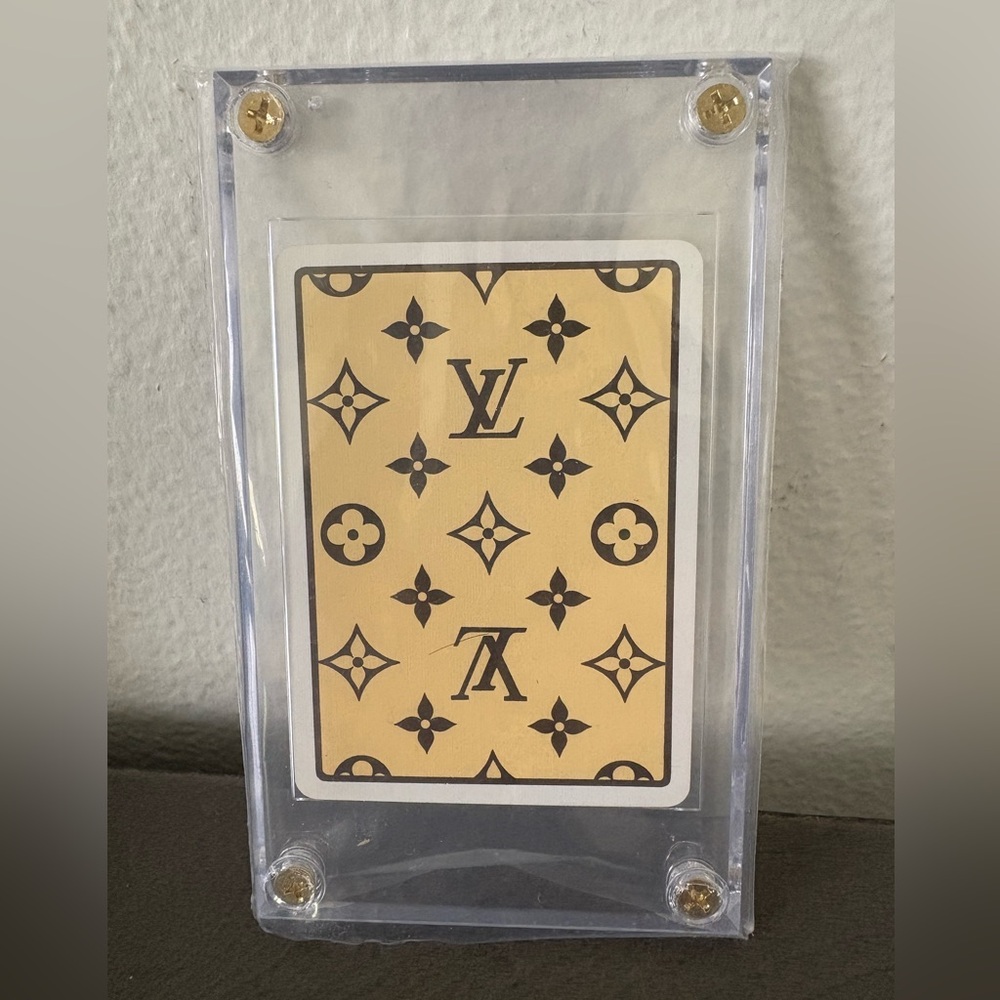 Authentic LV Playing Card in Case Ace of Clubs